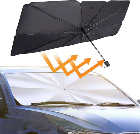 Car Umbrella Sun Shade Cover for Windshield UV Reflecting Foldable Front Car Sunshade Umbrella